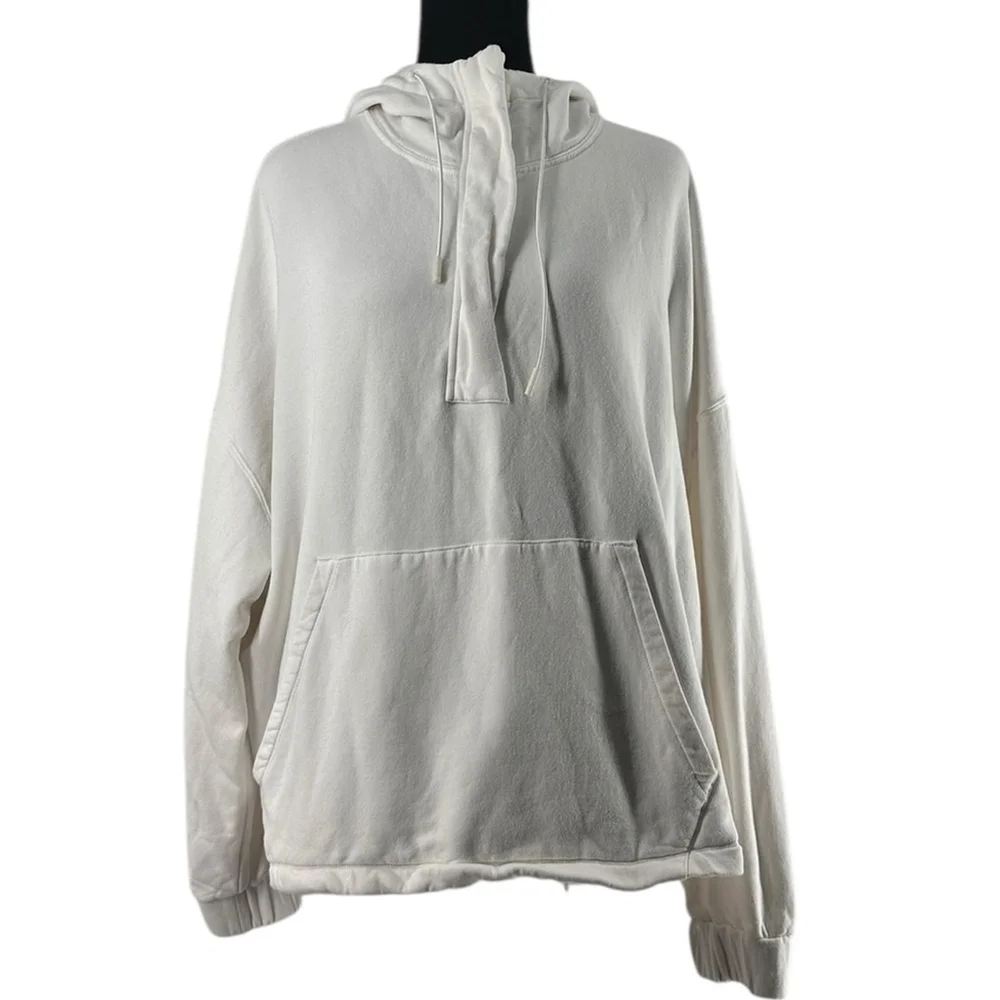 Knix Good to Go Fleece Oversized Hoodie - Off white oversized sweat shirt sz xl
